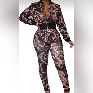 Two piece styled tracksuit style